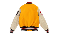 EE VARSITY LETTERMAN WOOL/LEATHER JACKET "Yellow/Red" EE829