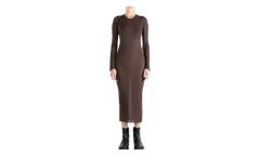 Rib Long-Sleeve Dress WMNS "Macassar" RP01F6546 RC 53