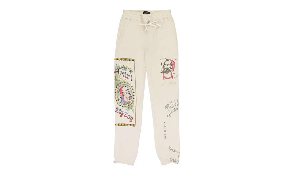 Zig Zag Sketch Sweatpants "Almond" SS22MJG029_Almond