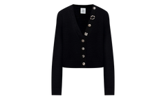 Fancy Button Mini Cardigan WMNS "Black" WH76KN220B BLAC