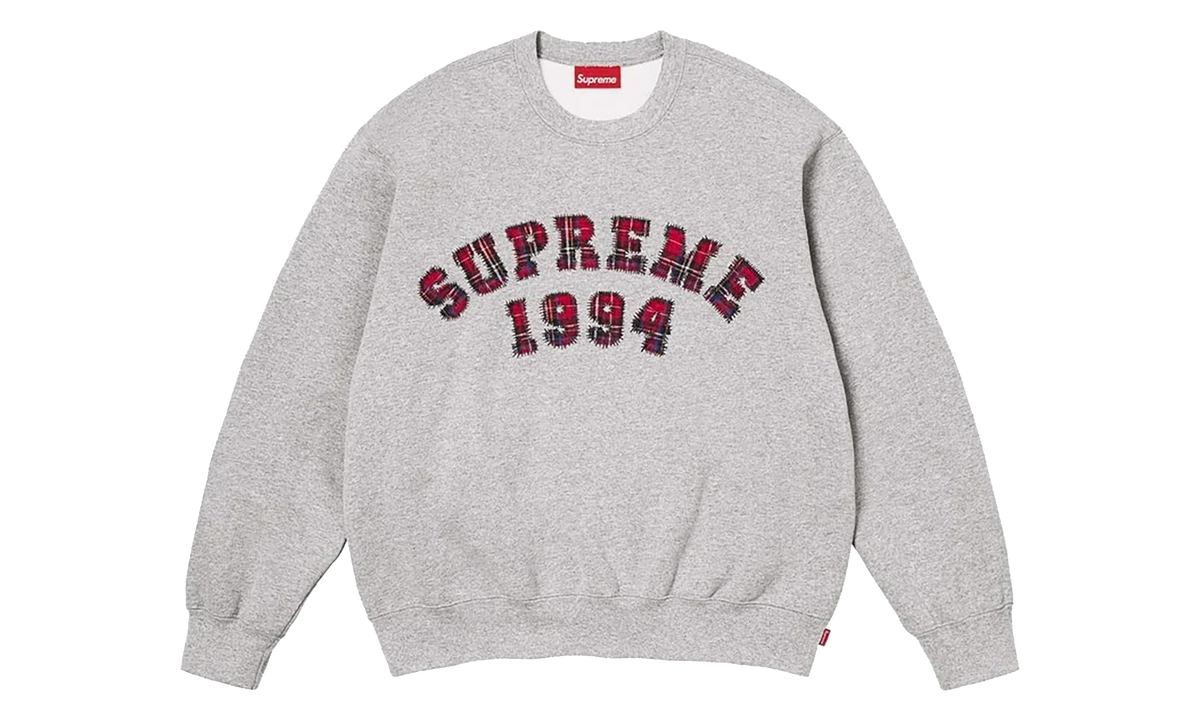 Plaid Arc Crewneck "SS26 - heather grey" SU27410