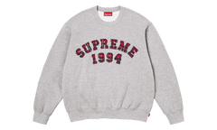 Plaid Arc Crewneck "SS26 - heather grey" SU27410