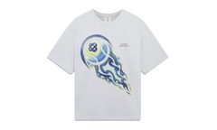 Flaming Tennis Ball Oversized Short Sleeve T‑Shirt "Grey" M P26 JTS 044 02