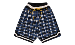 Plaid Basketball Knit Shorts "Blue" RHFW23JA23151864