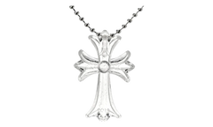 Silicone Cross Necklace "Clear" CHRM1043