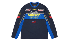 Vanson Leathers® L/S Top "SS26 - Navy" SU27020