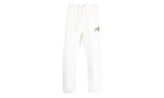 Pantalone in Felpa / Logo-Patch Track Pants "White" MON11