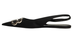 SATIN SLINGBACK BALLERINA FLATS "Black" 566651 WOWM0 1000 69LE 2001