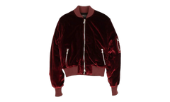 Velvet Satin Bomber Jacket "Burgundy" MOS017 652