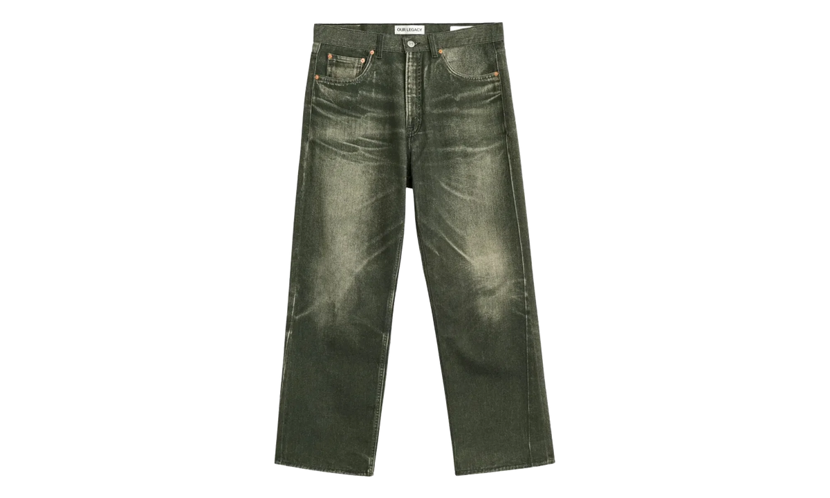Digital Aurora Print Third Cut Jeans "Black" M2265TD