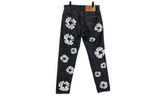 Levi's 501 Rhinestone Cotton Wreath Logo Jeans "White / Black" DT296