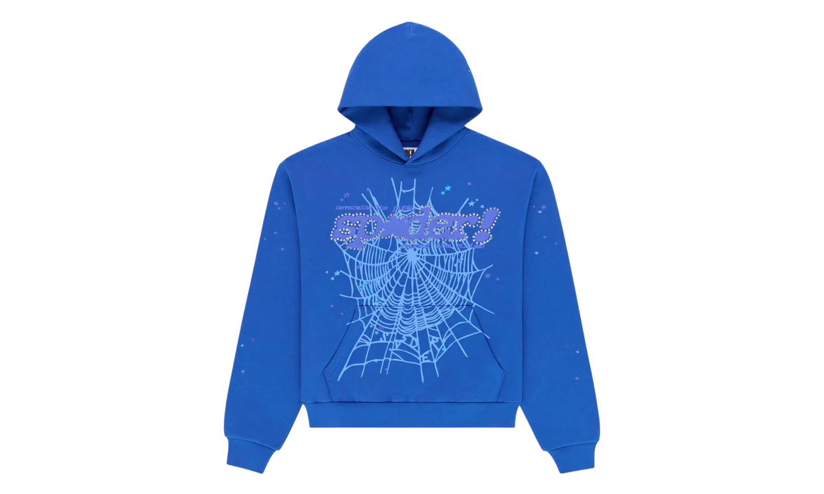 Rhinestone Punk V2 Hoodie "Blue" SP5der408