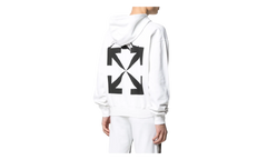 Oversized Fit World Catepillar Print Hoodie "White / Black" OMBB037R21FLE0090110