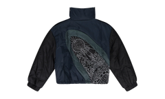 Diagonal Glass Puffer Jacket "Indigo" 11300910010AW23