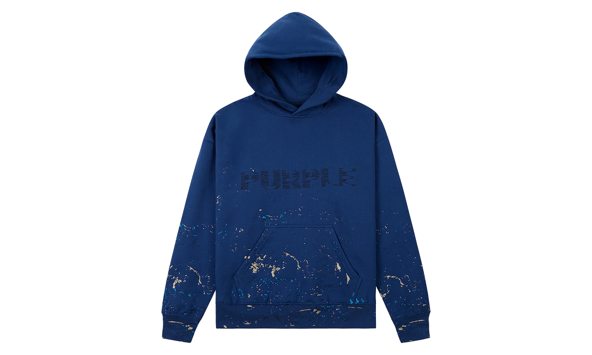 Sequin Splatter Paint Hoodie "Blue" P401 MFNZ425