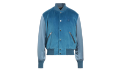 Velvet Satin Bomber Jacket "Blue" MOS017 420