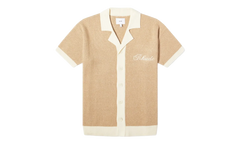 Contrast Knit Button-Up Polo "Brown" RHPS24PO02973143