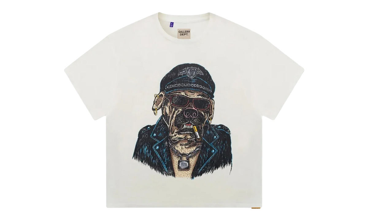 Oct Biker Dog Tee "Light Archival White" GD102