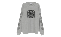 Biker Cross Waffle Long-Sleeve "Grey Melange" ME76LS181G GREY