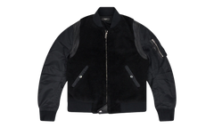 Shearling Bomber Jacket "Black" PS22MLJ026_BLACK