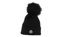 Large Fur Pom-Pom Hat "Balck" MON61