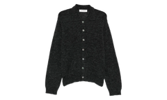 Evening Polo Shirt "Charcoal Melange Fuzzy Alpaca" M2263EC