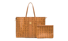Large Liz Shopper in Visetos "Cognac" MWPCSVI02CO001