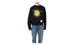 Smiley Face Crew Sweatshirt "Black" A09PO713 BLACK