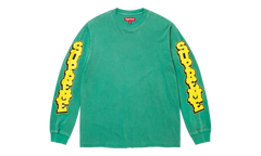 Cracked Sleeve Long Sleeves Top "SS26 - Washed Green" SU27436