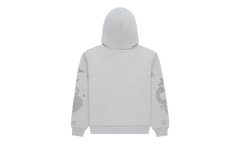 Rhinestone Beluga Hoodie "Grey" SP5der309