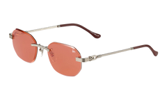 Hustler Rimless Drill Mount 24KT "White Gold / Blood Orange" DMHU2 0048 44C5