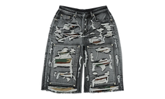 Hell Camo Denim Shorts "Black" TC25PT2202