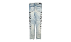 Maxfield Exclusive Leather Patch Bones Jeans "Original Indigo Black" AMELPBJOI
