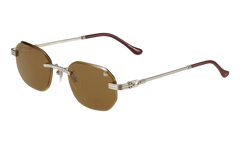 Hustler Rimless Drill Mount 24KT "White Gold / Brown" DMHU2 0045 42B6
