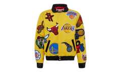 NBA Collage Wool & Leather Jacket "Yellow" NBA 101 YEL