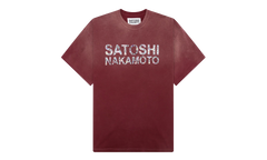 Pearl Studded Logo Tee "Burgundy" SAT004