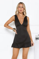 Daisy Chain Days Mini Dress Black
