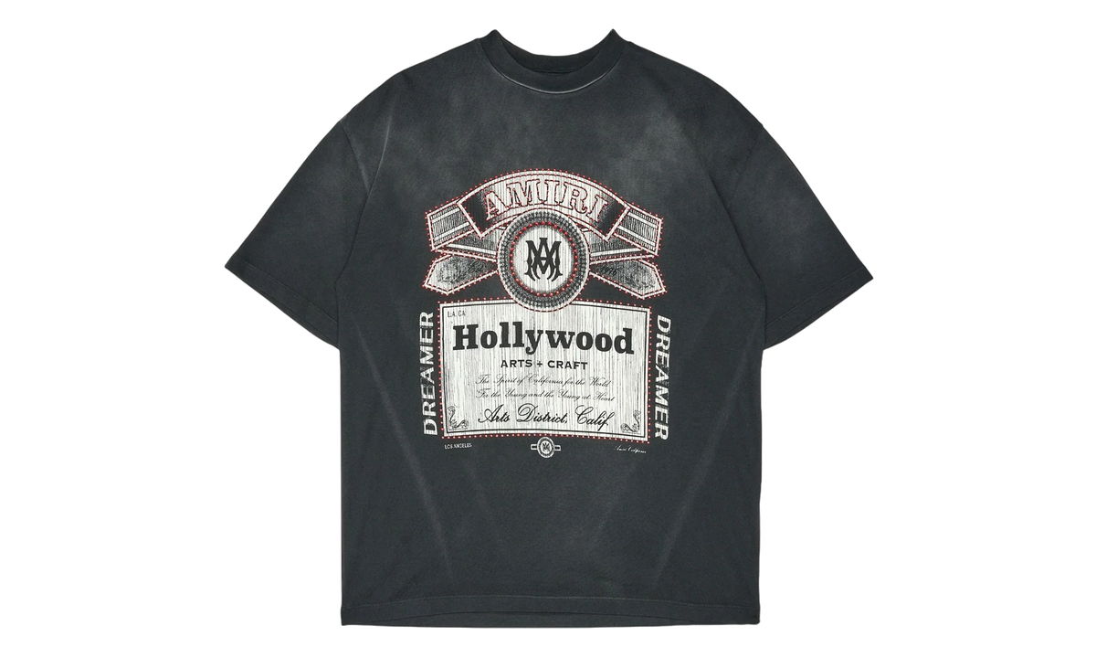 Hollywood Arts & Crafts Studded Logo Short Sleeve T-Shirt "Black" AMJYTE1159 001