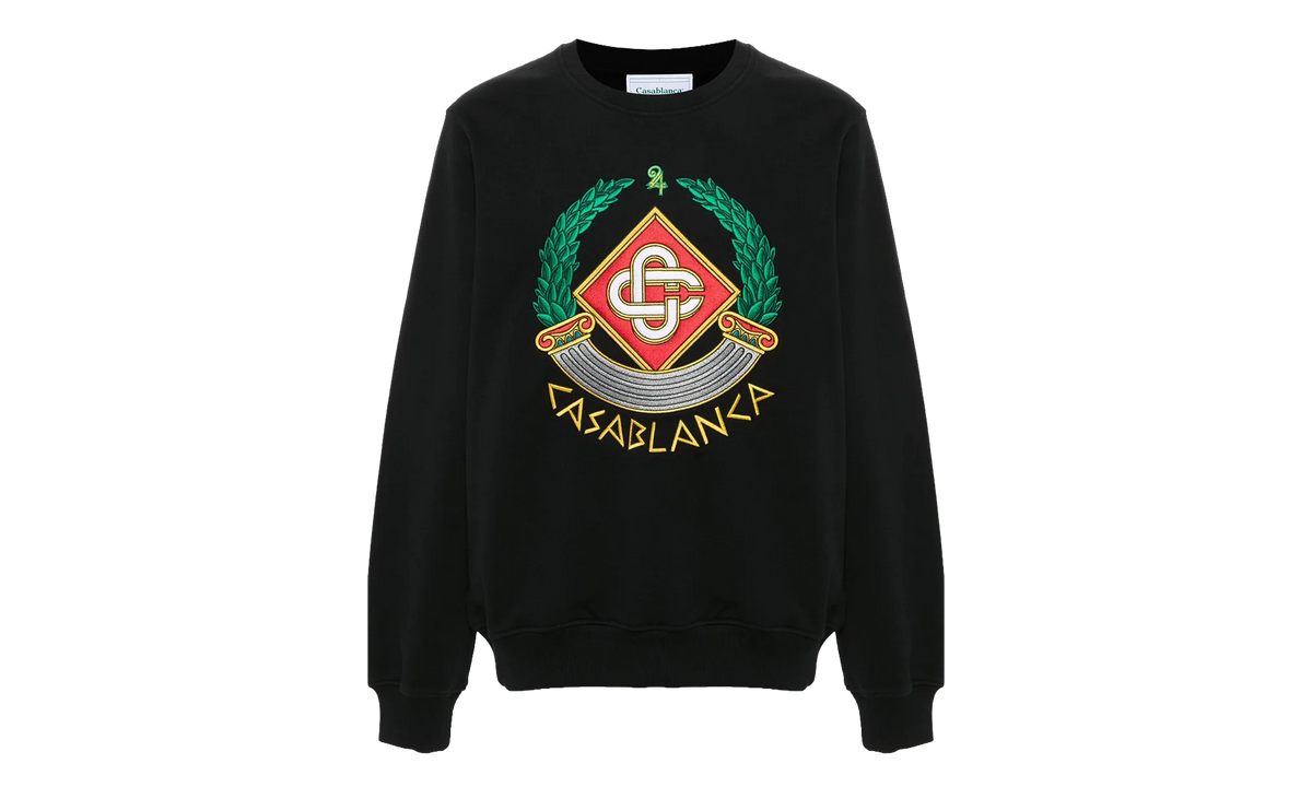 Casa Crest Embroidered Sweatshirt Black "Black" MF24 JTP 001 03 BLAC