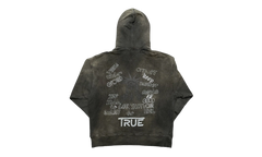 Distressed Smiley Face Hoodie "Black" A09HD551 BLACK