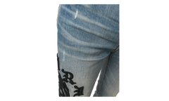 Amiri x Wes Lang Reaper Logo Jeans Clay "Indigo Black" AW22MDS002 408
