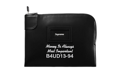 Leather Money Bag "FW25 - Black" SU27088