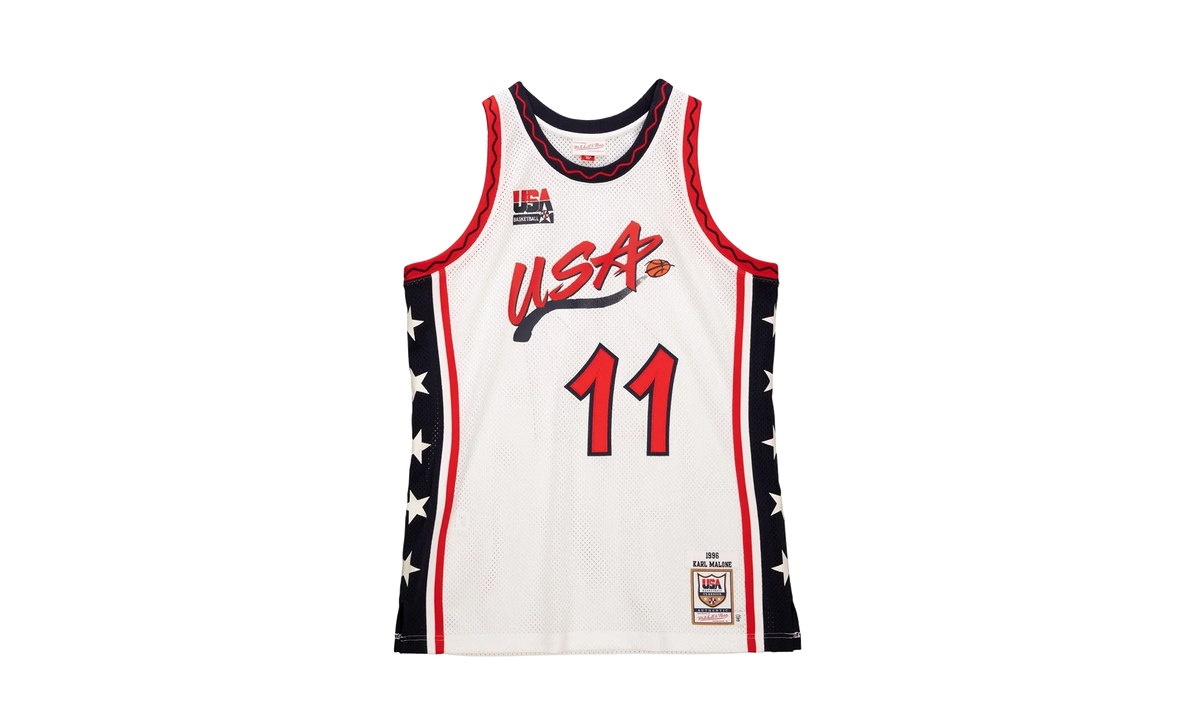 NBA Karl Malone Authentic Jersey "1996 USA Dream Team - White" AJY4CP20042 USAWHIT96KMA