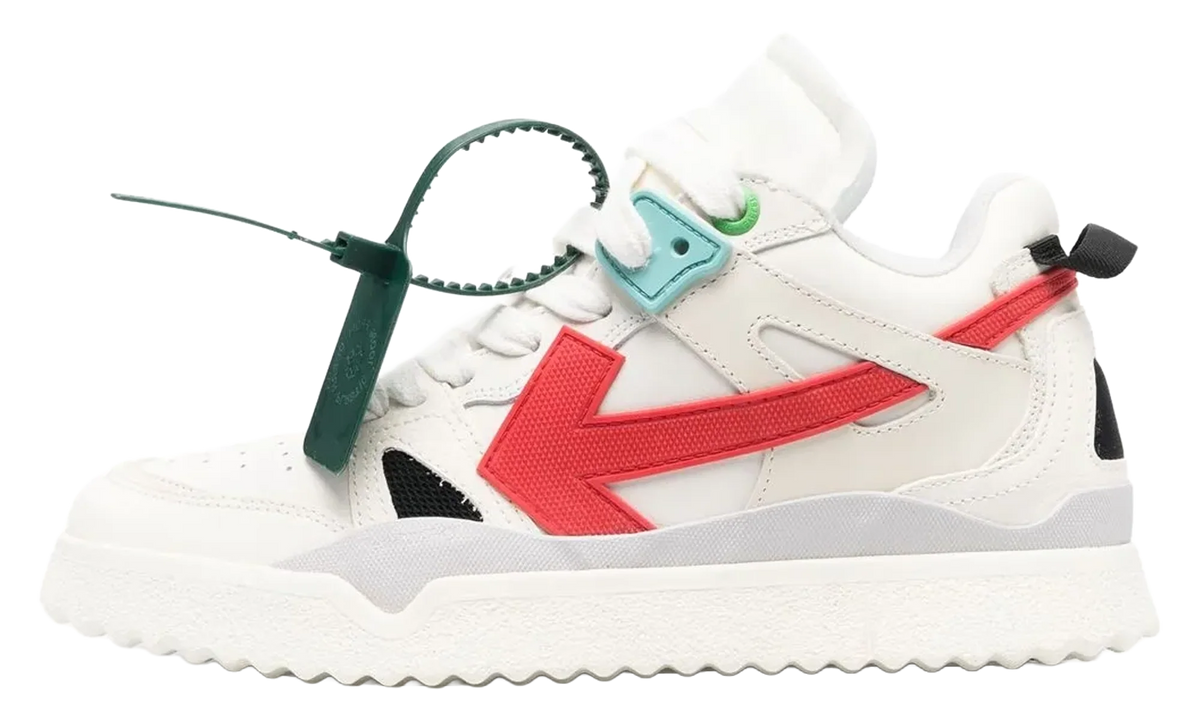 Midtop Sponge Sneaker "White Red" OMIA234S23LEA0010125