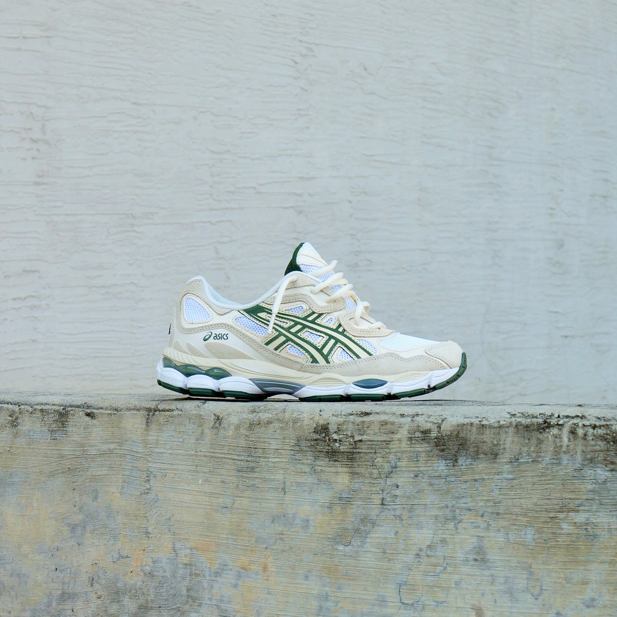 Mens Asics Gel-NYC (Ivory/Forest Night)