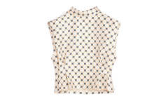 PATTERNED SLEEVELESS CROPPED TOP "CREAM" RW TO0305 5683 E23 002