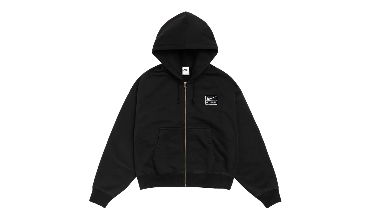 Stussy Stone Washed Fleece Zip Hoodie "Black" FJ9175010 BLAC