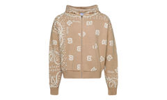 Bandana Knit Zip-Up Hoodie "Tan / Cream" RHPS24SW02973517 TCM