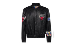 Chicago Bulls Full Leather Jacket Black AR "Black" NBA CHI BUL 105
