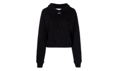 Off Stamp Cropped Hoodie WMNS "Black" OWBB016C99JER0011001